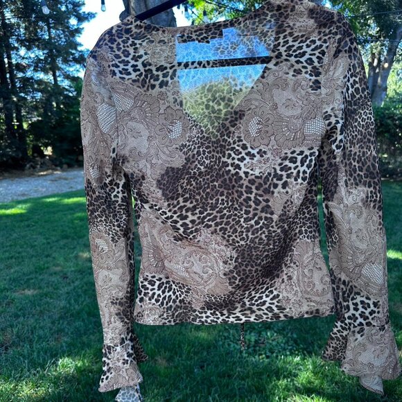 Rampage Y2K long Sleeve Semi Sheer whimsygoth Fairy Top Size S - Picture 2 of 7